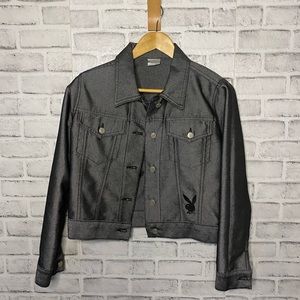 Vintage Playboy Silver Denim Jacket